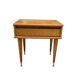 Oak and rattan bedside table