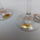 Hand-engraved champagne flutes