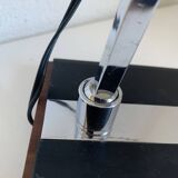 Large vintage 1960s black and wood eyeball design desk lamp - 50 cm