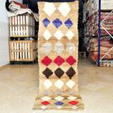 Vintage Moroccan Berber Boujaad rug 343 x 77 cm
