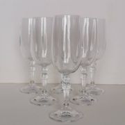6 crystal glass stemware