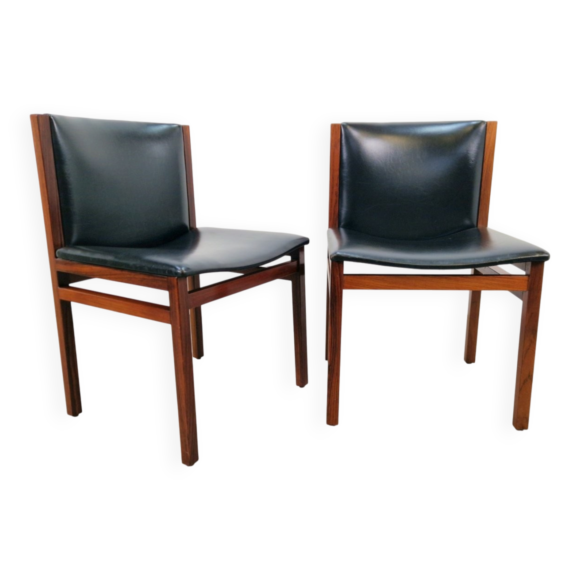 Vintage Rosewood Chairs by Tito Agnoli for La Linéa, Italy, 1960, Set of 2