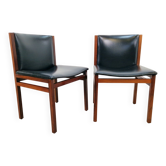 Chaises en palissandre vintage par Tito Agnoli pour La Linéa, Italie, 1960, ensemble de 2