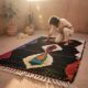 Moroccan rug made of natural wool, handmade, 3x2 m.