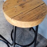 Lot 4 high bar stools wood and metal