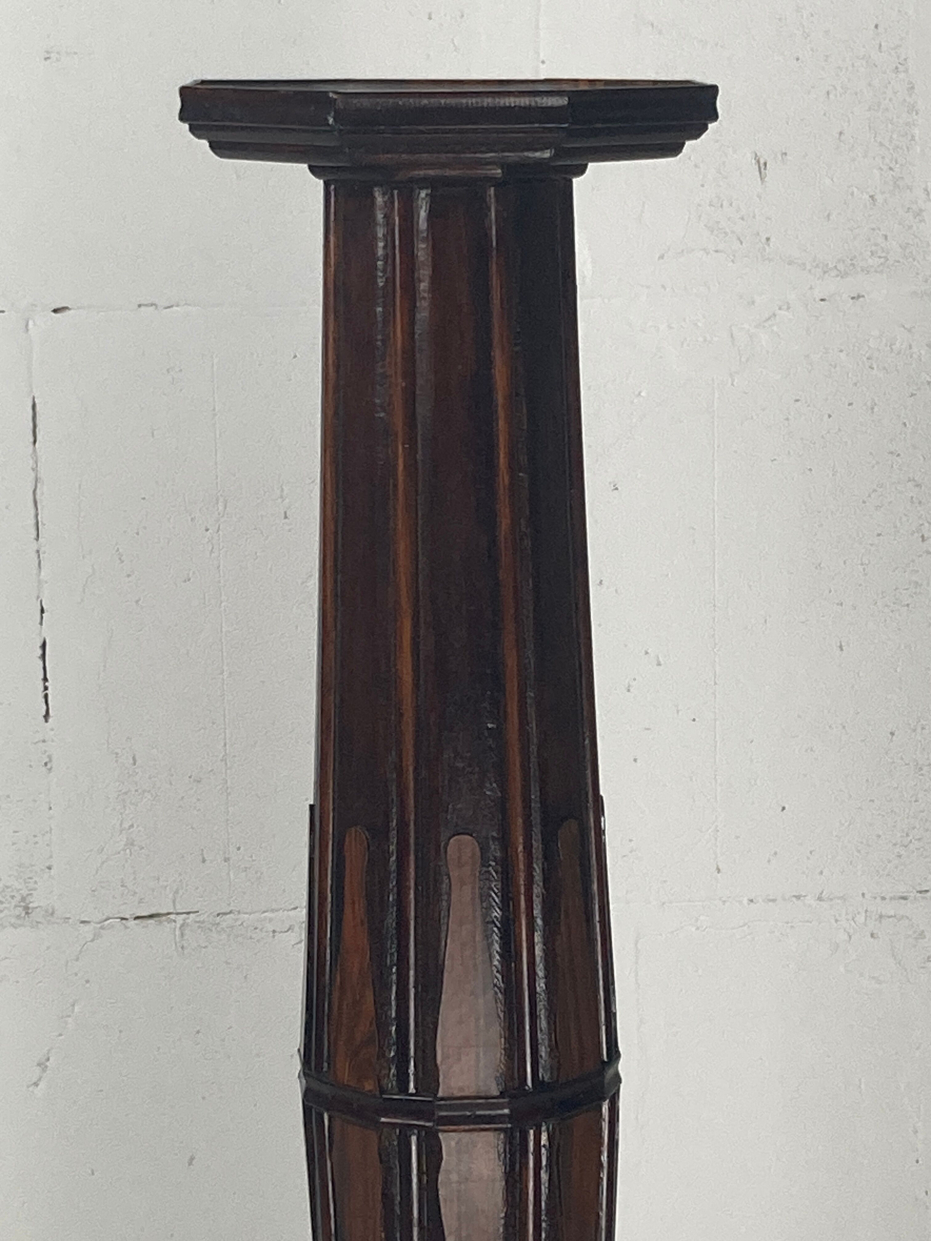 Dutch Art Deco Amsterdam School pedestal or plant stand, 1920s