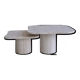 Irregular nesting coffee tables - ATHENA - 70/50 - porous natural travertine