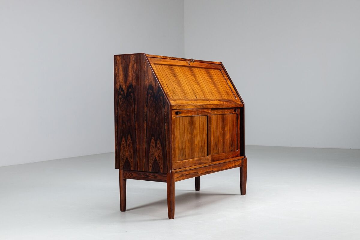 Cabinet secrétaire H.W. Klein en palissandre Bramin Danemark 1960