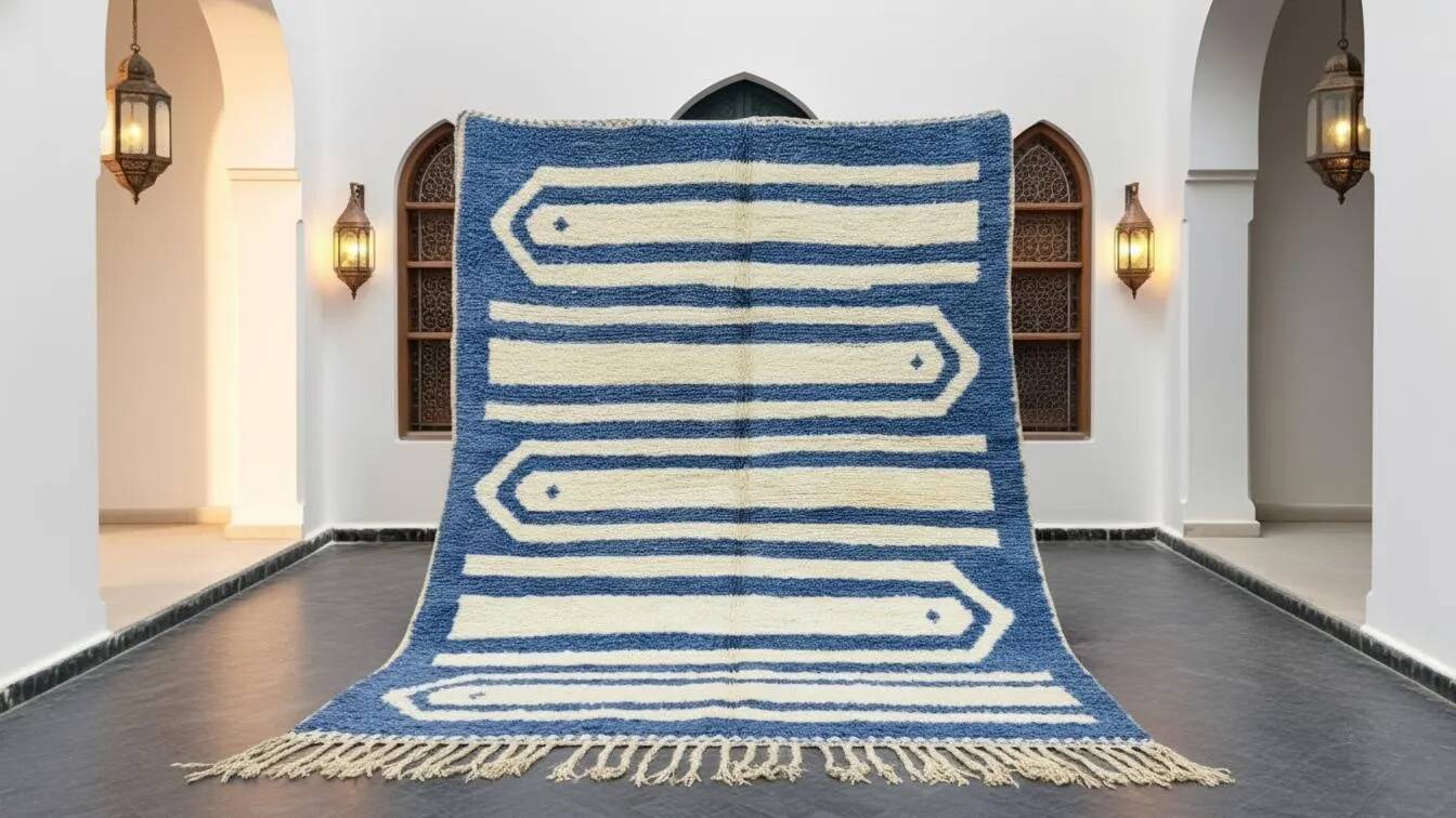 Handmade Moroccan rug 3 x 2 m