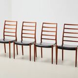 Ensemble de 4 chaises de salle à manger modèle 82 par Niels Otto Moller pour JL Mollers, 1971