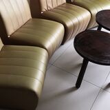 Modular sofa heaters vintage 4 places skaï