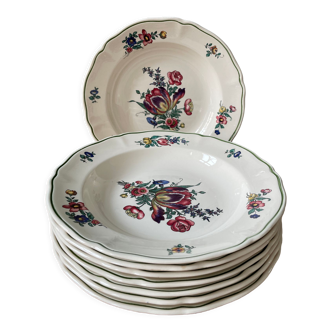 Set of 8 hollow plates Villeroy and Boch Vieux Strasbourg