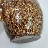 Pichet Pottery from Accolay in glazed ceramic, Brown and Yellow, France 1970.