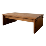 Vintage Pine Coffee Table Dymling Yngve Ekström Swedese, Brutalist, 1970s