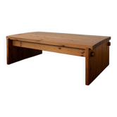 Vintage Pine Coffee Table Dymling Yngve Ekström Swedese, Brutalist, 1970s