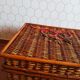 Ancient wicker, rattan and bamboo chest