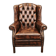 Contemporary Handmade Chesterfield Leather Wingback Armchair 2010s