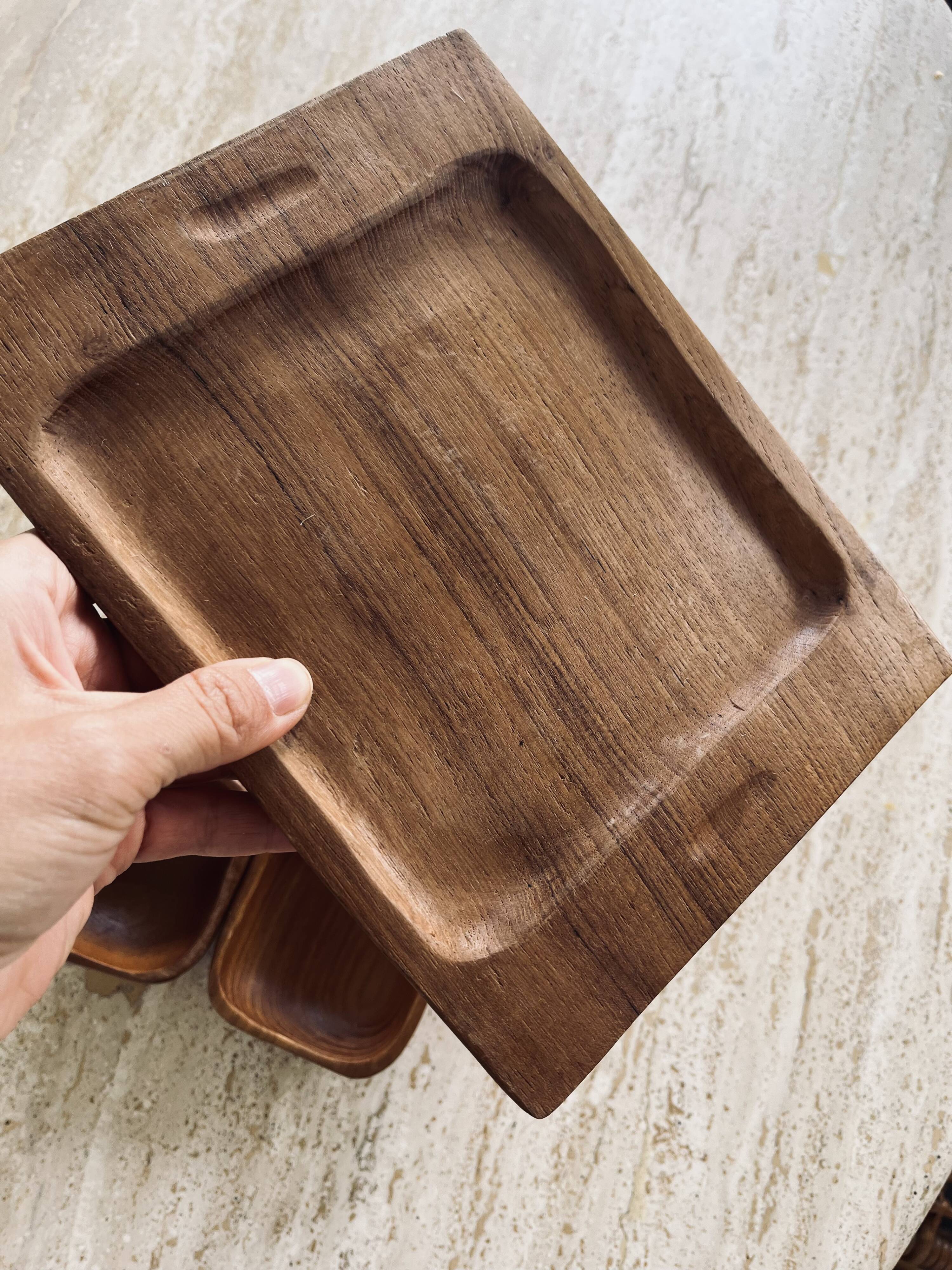 Vintage wooden aperitif tray