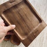 Vintage wooden aperitif tray