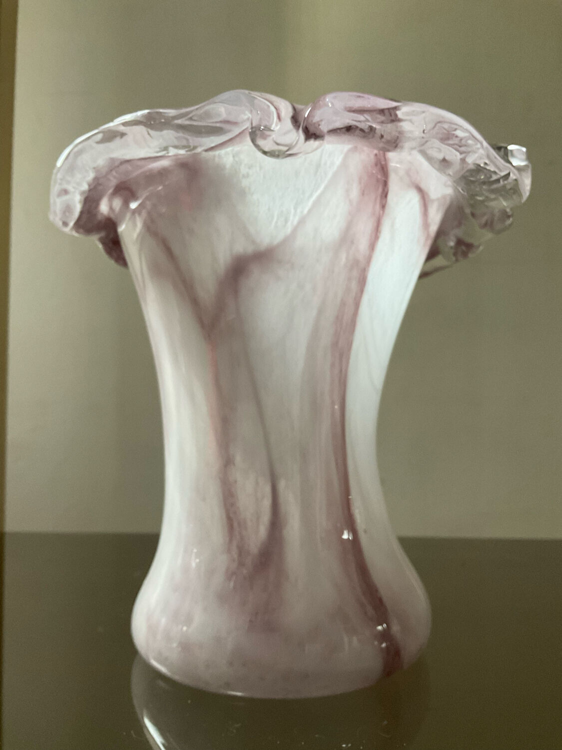 Vase champignon vintage en pâte de verre Murano
