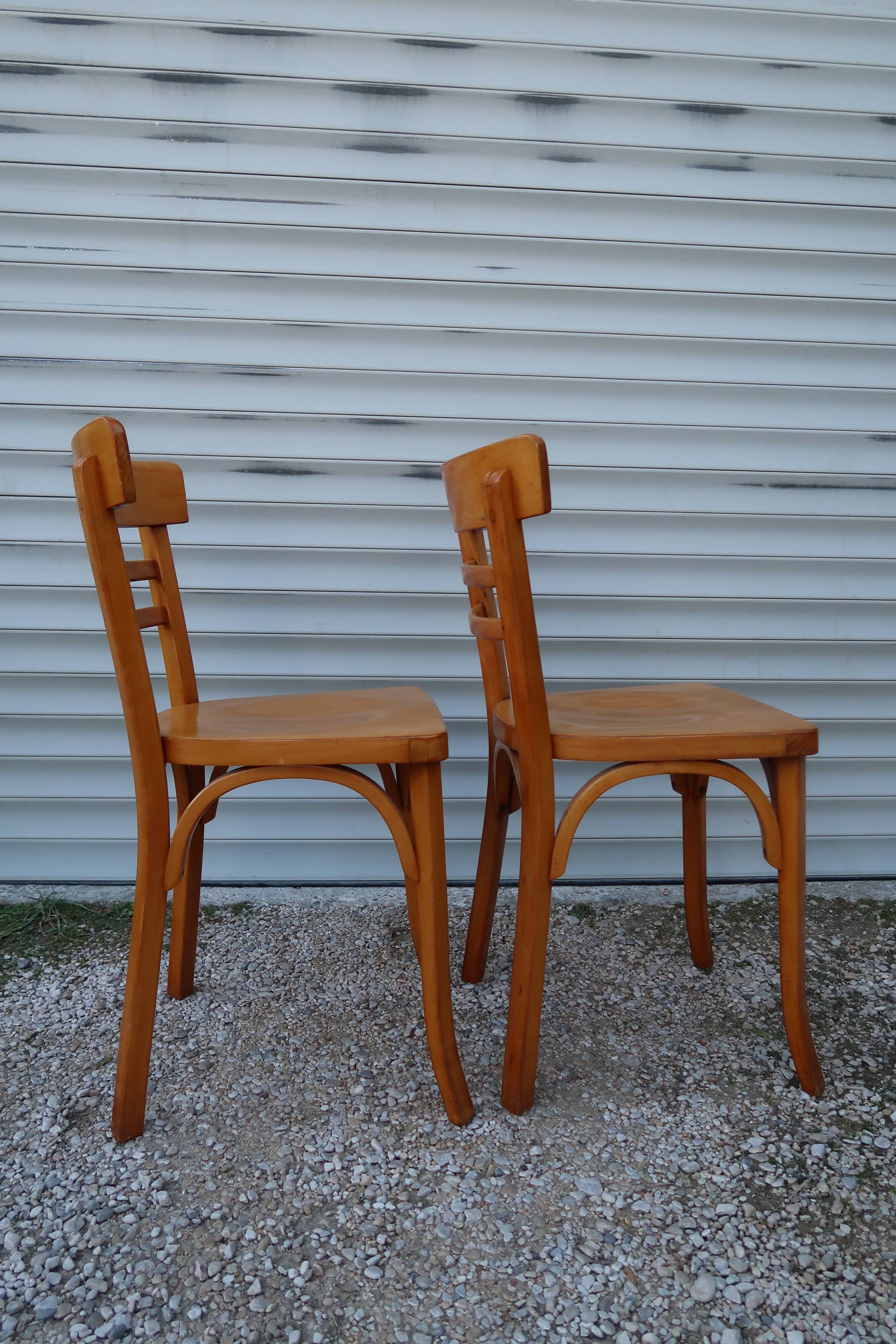 Pair of Baumann chairs as new