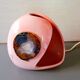 Ceramic lamp and agate slice, 1970