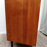 Oak and rattan secretary