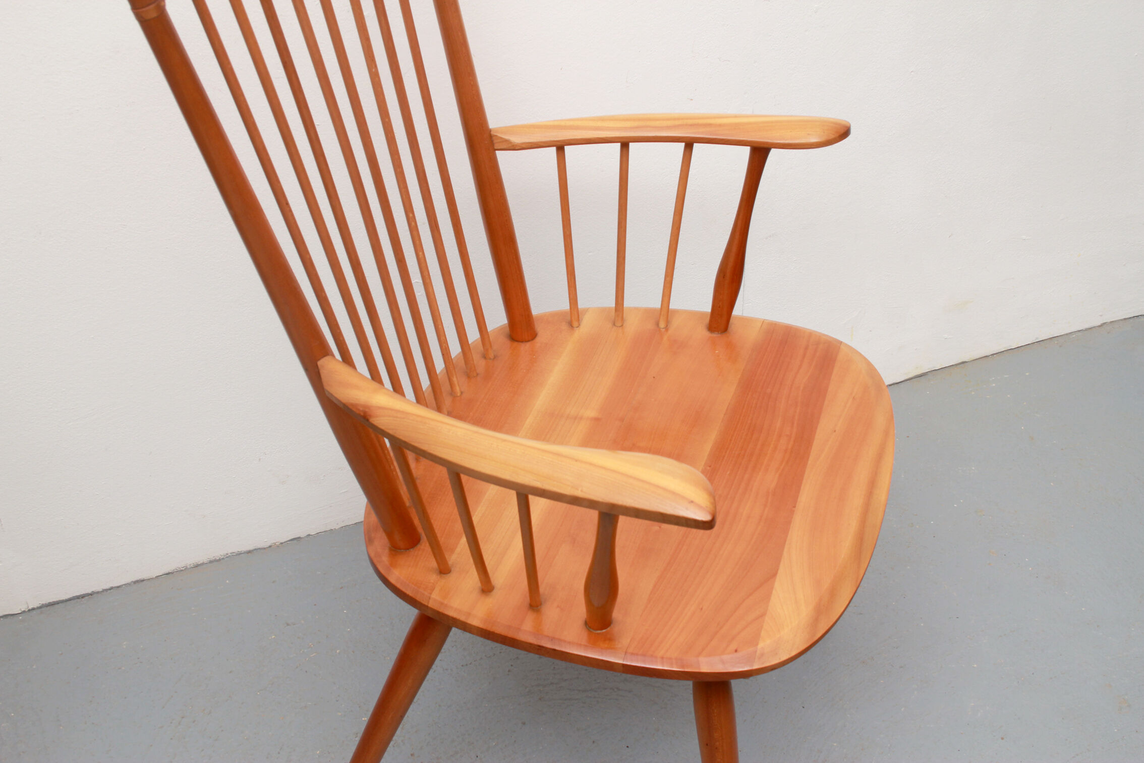 1950s armchair cherrywood, Albert Haberer