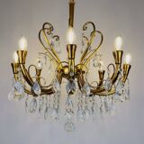 Vintage crystal chandelier, Italy, 1950s