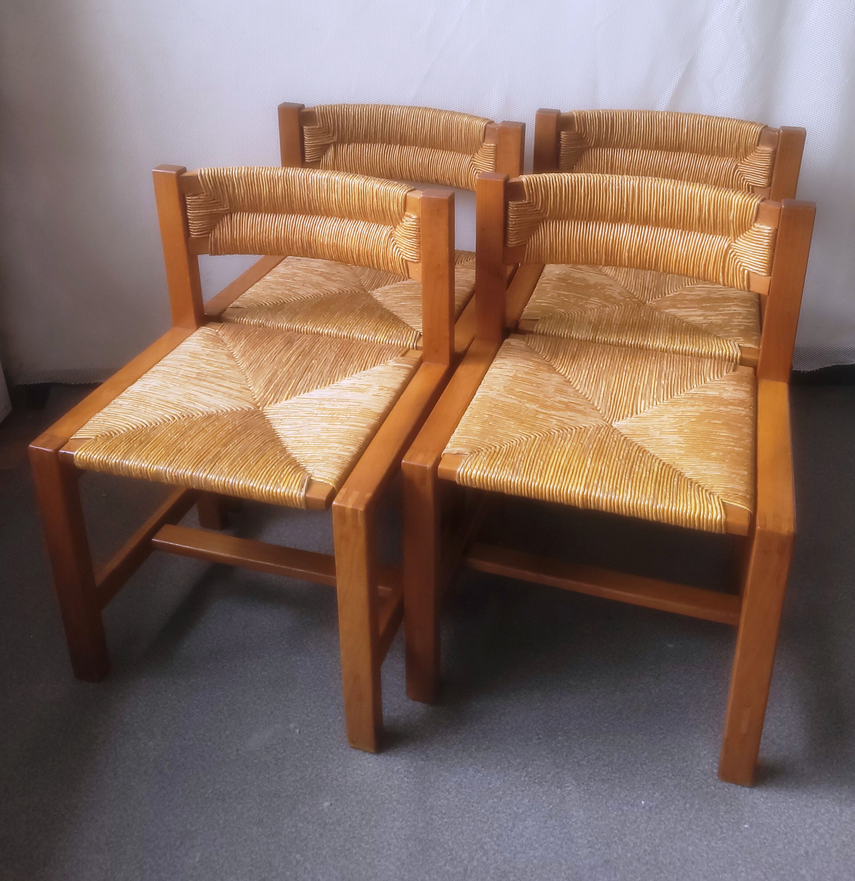 Series of 4 elm chairs and mulched back house revival