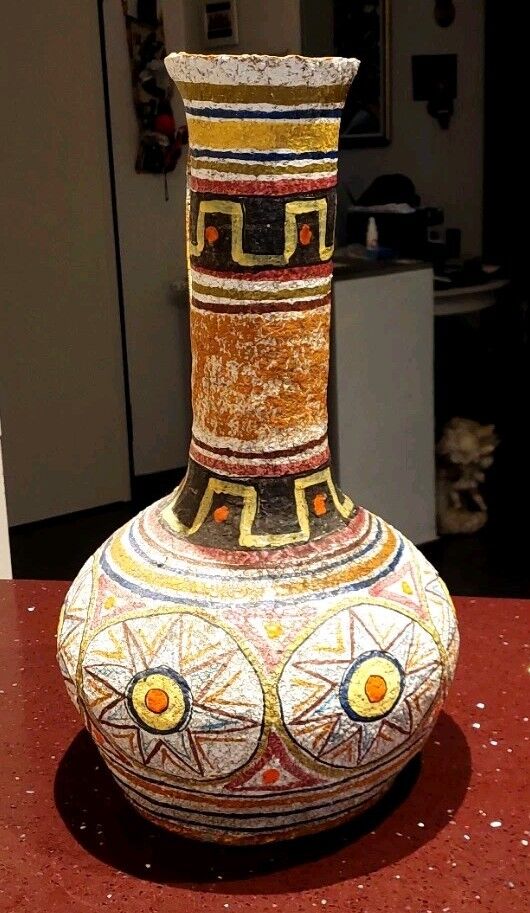 Large glazed ceramic vase from the 60s/70s, Italian design Mamma Ró Lucca.