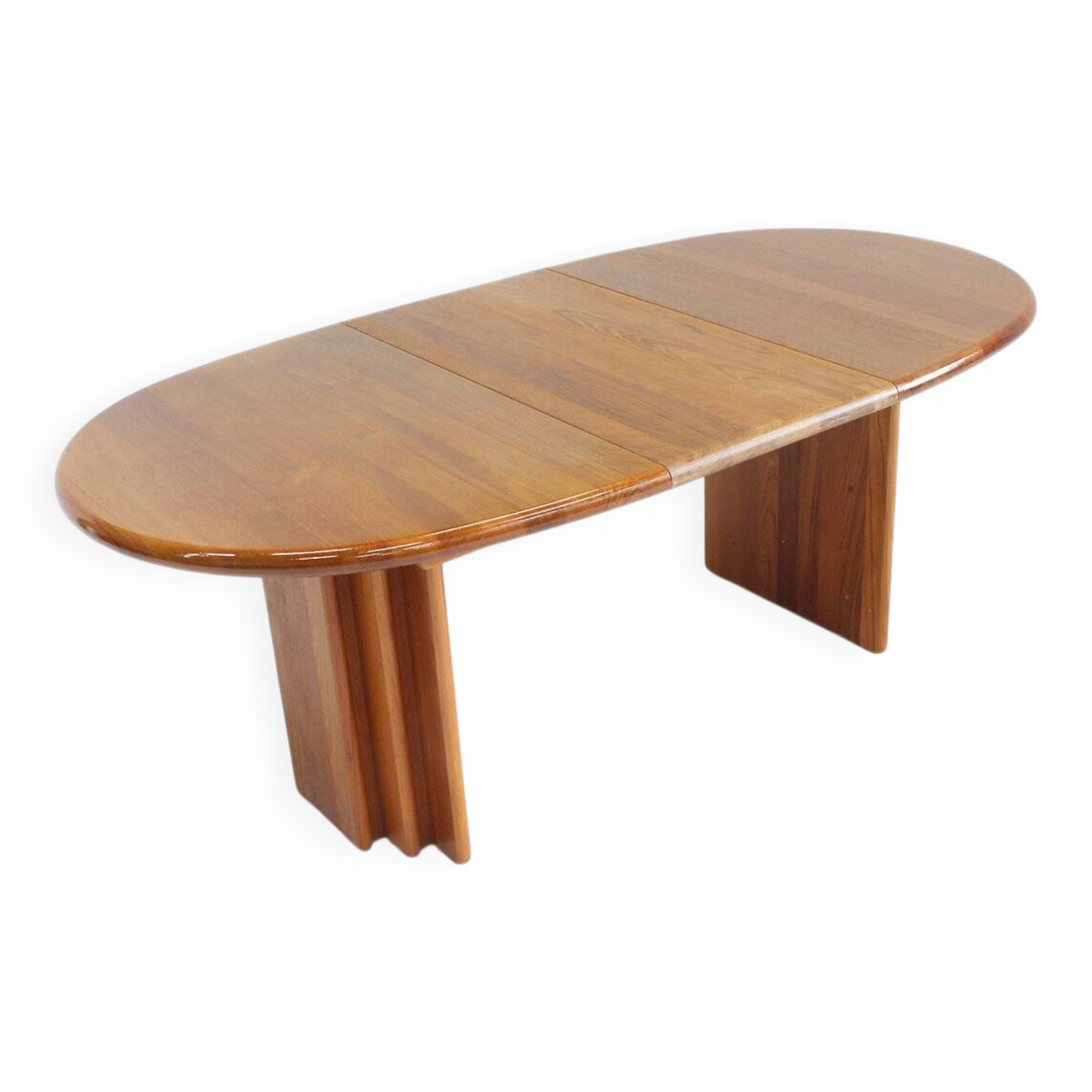 Vintage Danish oval dining table solid teak 1960s Burchardt-Nielsen Møbelfabrik