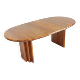 Vintage Danish oval dining table solid teak 1960s Burchardt-Nielsen Møbelfabrik