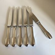 Set of 6 Cluny Christofle brasserie dessert knives