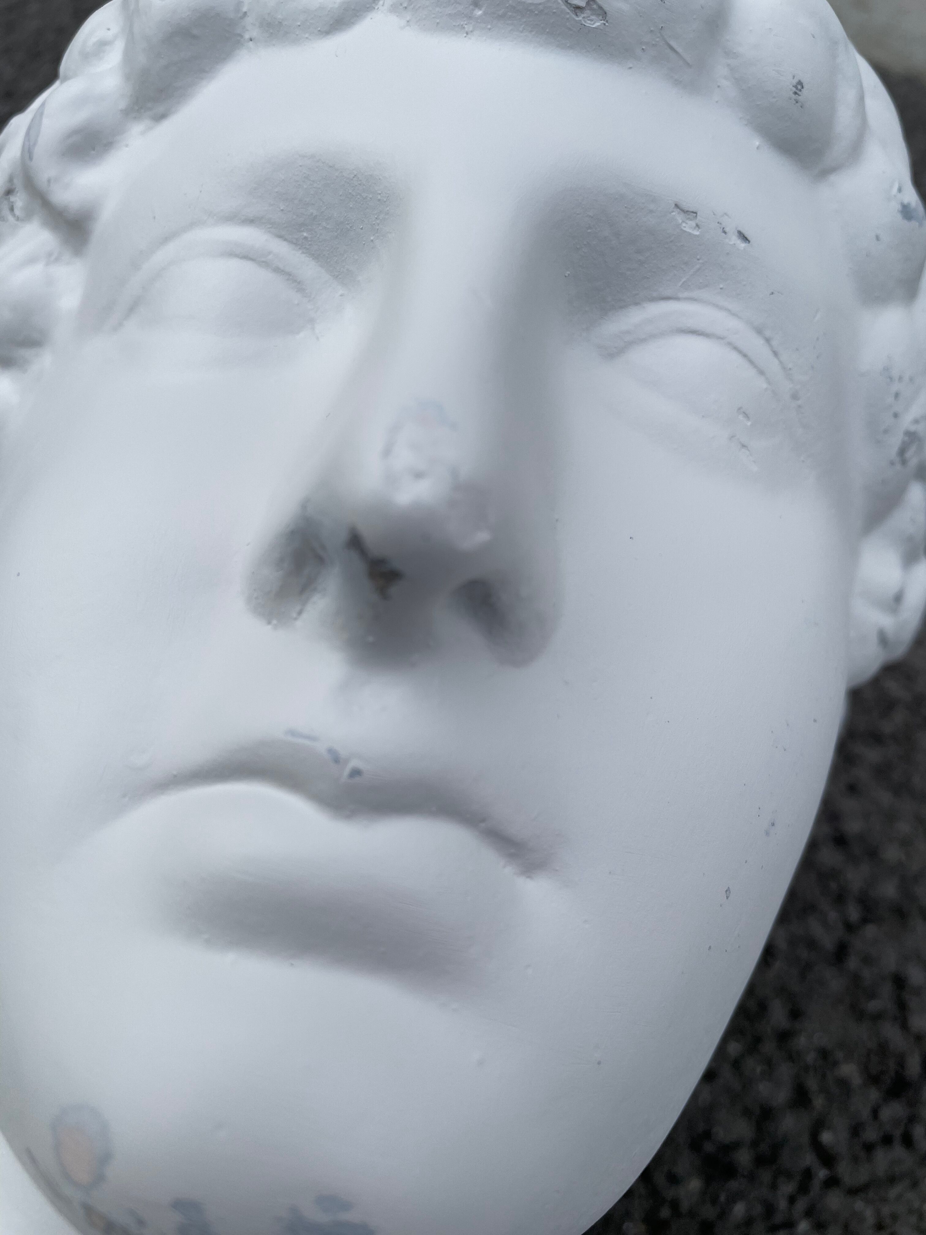 Buste Hermes en plâtre sur socle