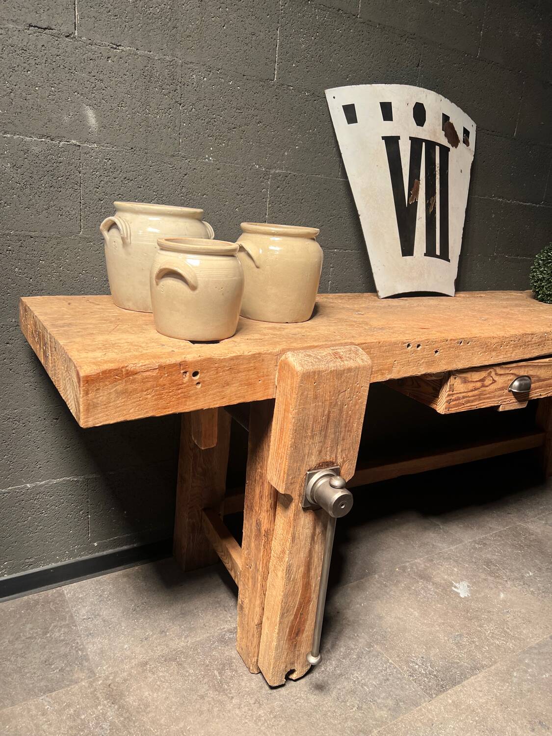 Old industrial workbench