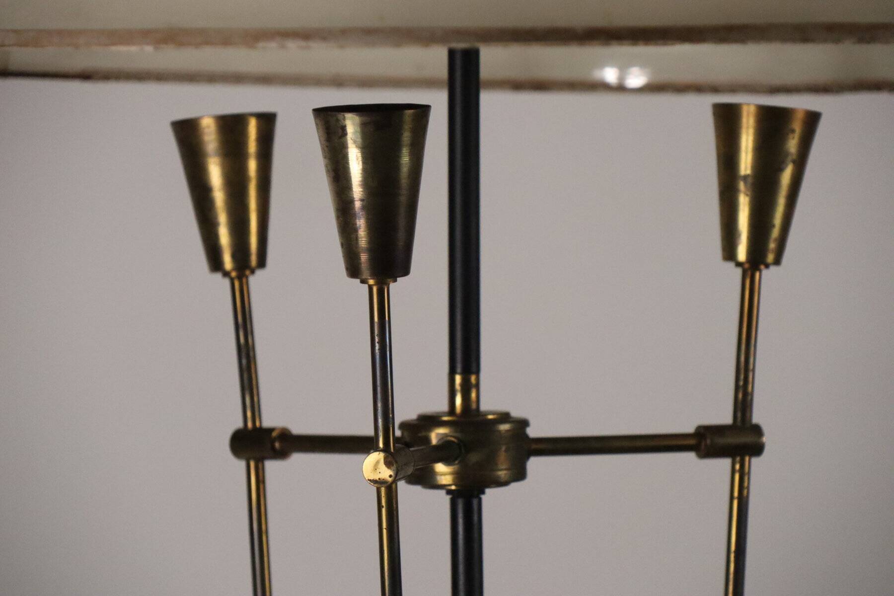 Vintage Arlus floor lamp in metal and brass, 1960
