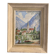 Watercolour Painting of a Village by the Lake Charpentier Mountain