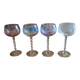 4 Murano crystal wine glasses