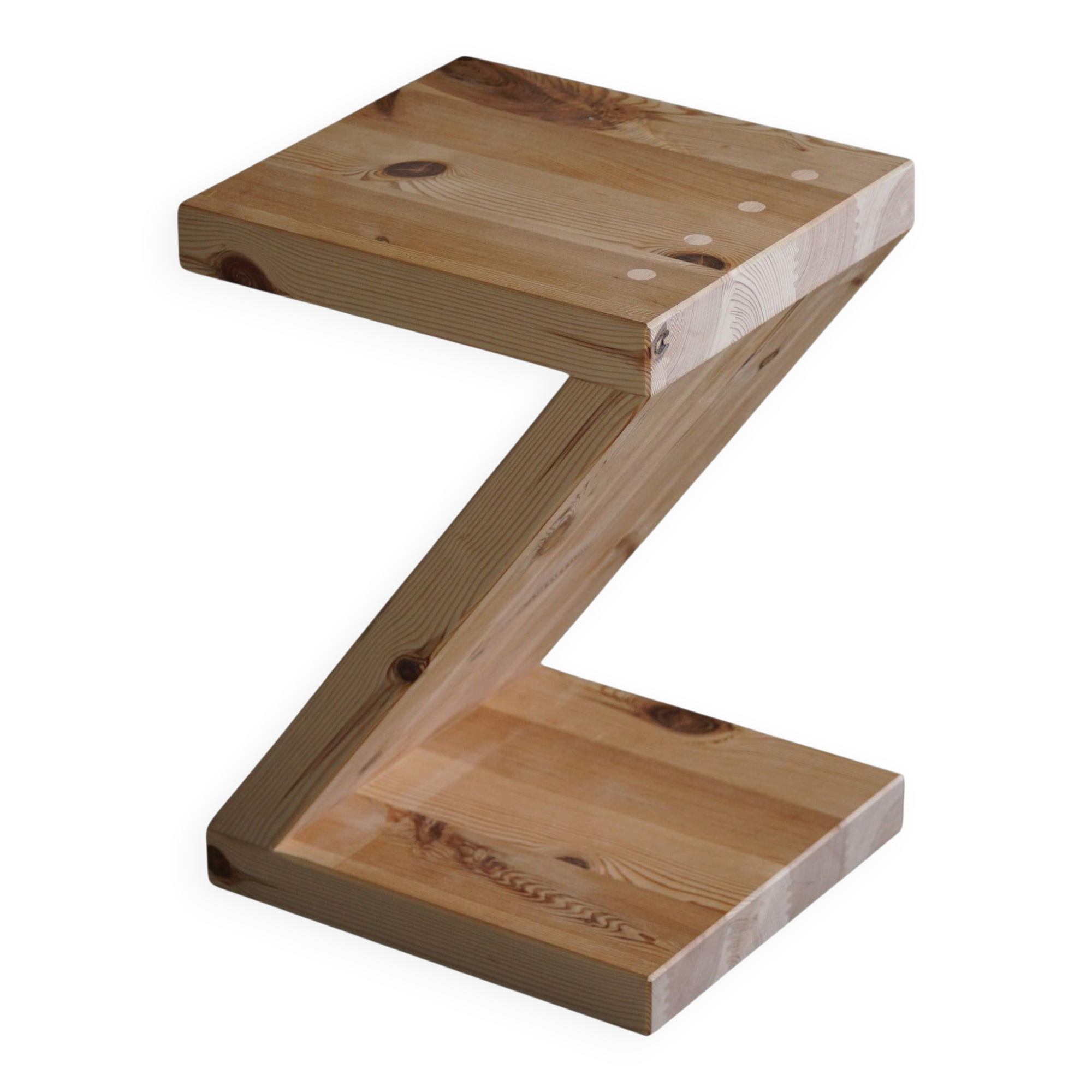 Eliaselias stool/table in recycled solid pine, Danish design 2022.
