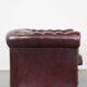 Original English Chesterfield sofa in red cowhide 2 seater