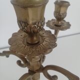 Vintage brass chandelier 5-burner
