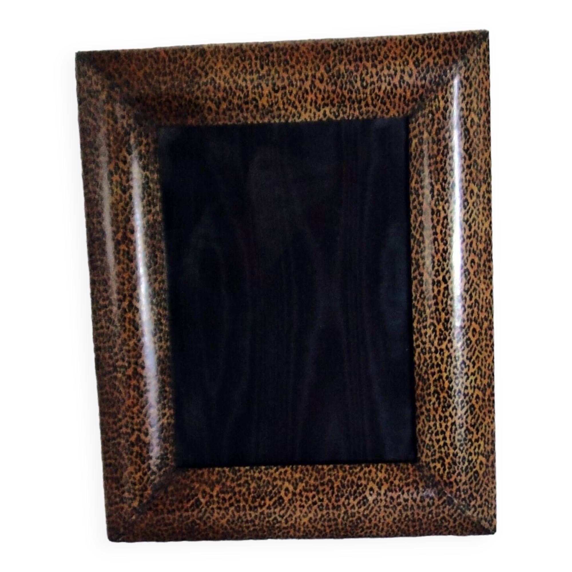 Antique photo holder frame to stand christian dior leopard style print