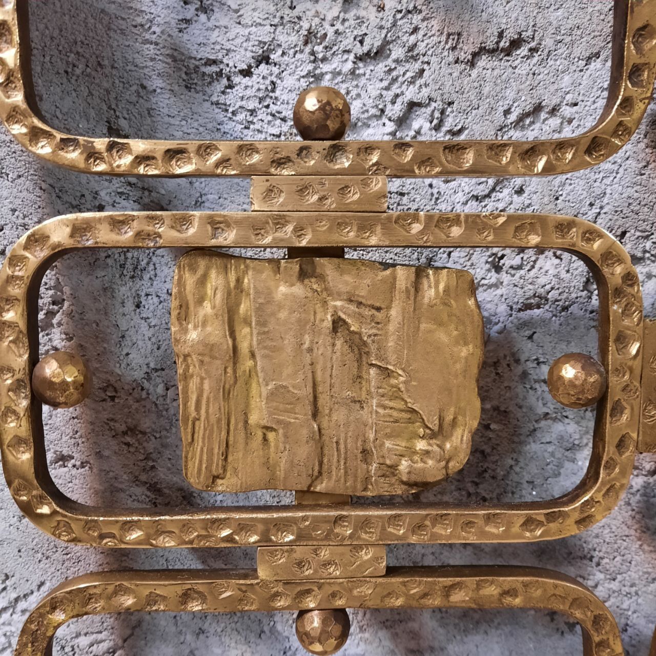 1960s / 70s bed design in gilded brass.