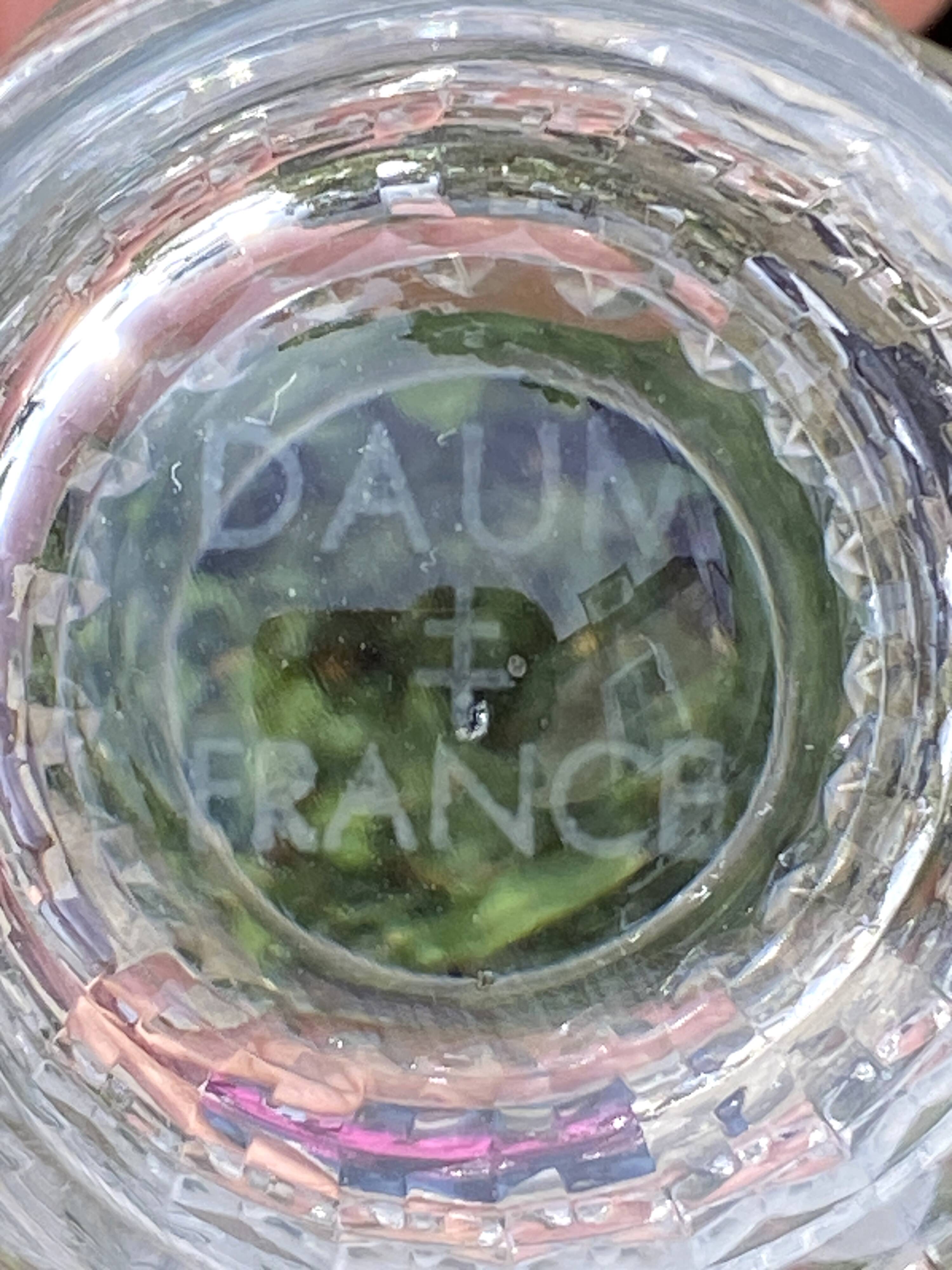 5 Vintage crystal glasses / goblets from Daum France - Height 8.2 cm