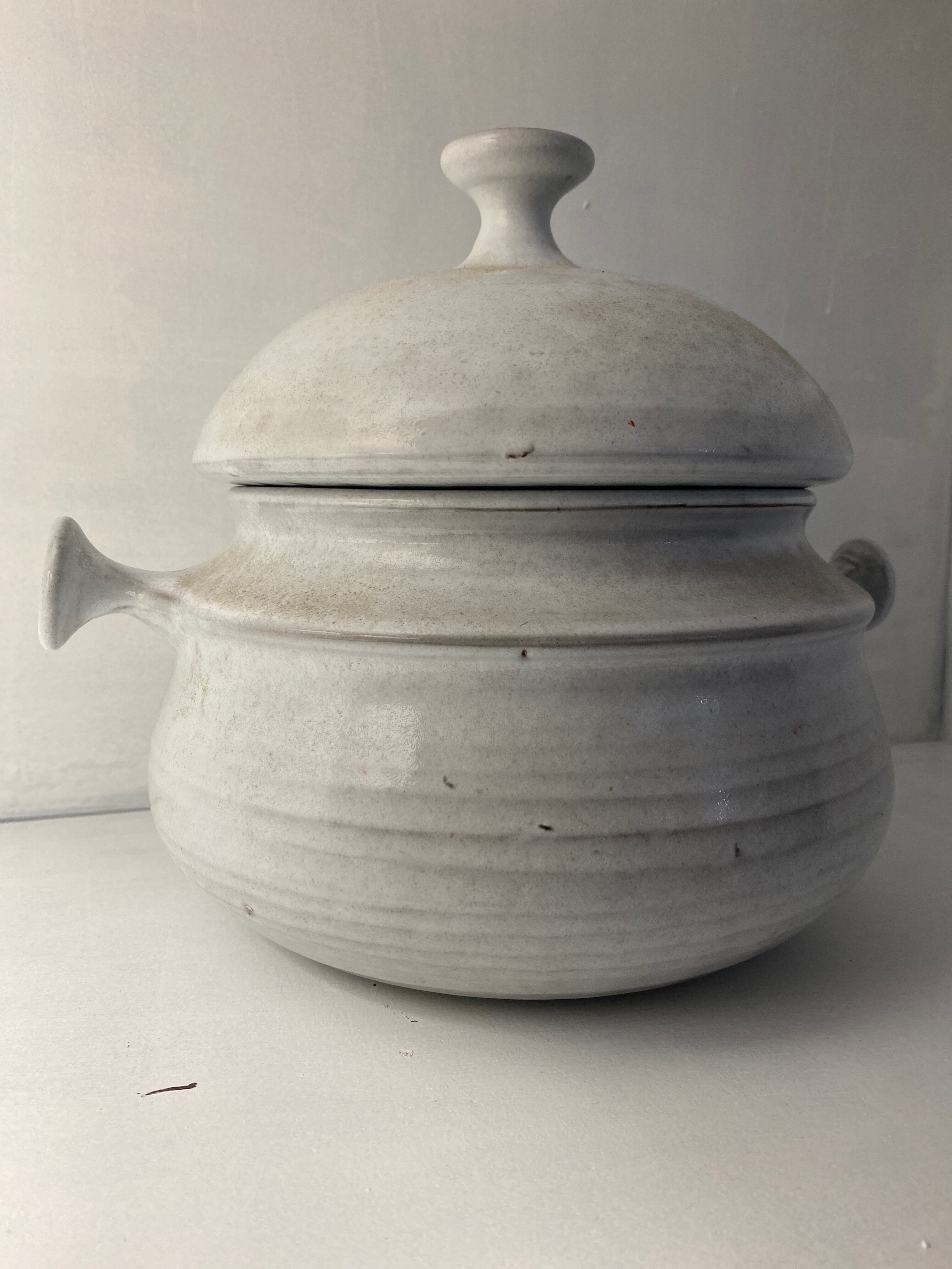 Ceramic pottery, white soup tureen