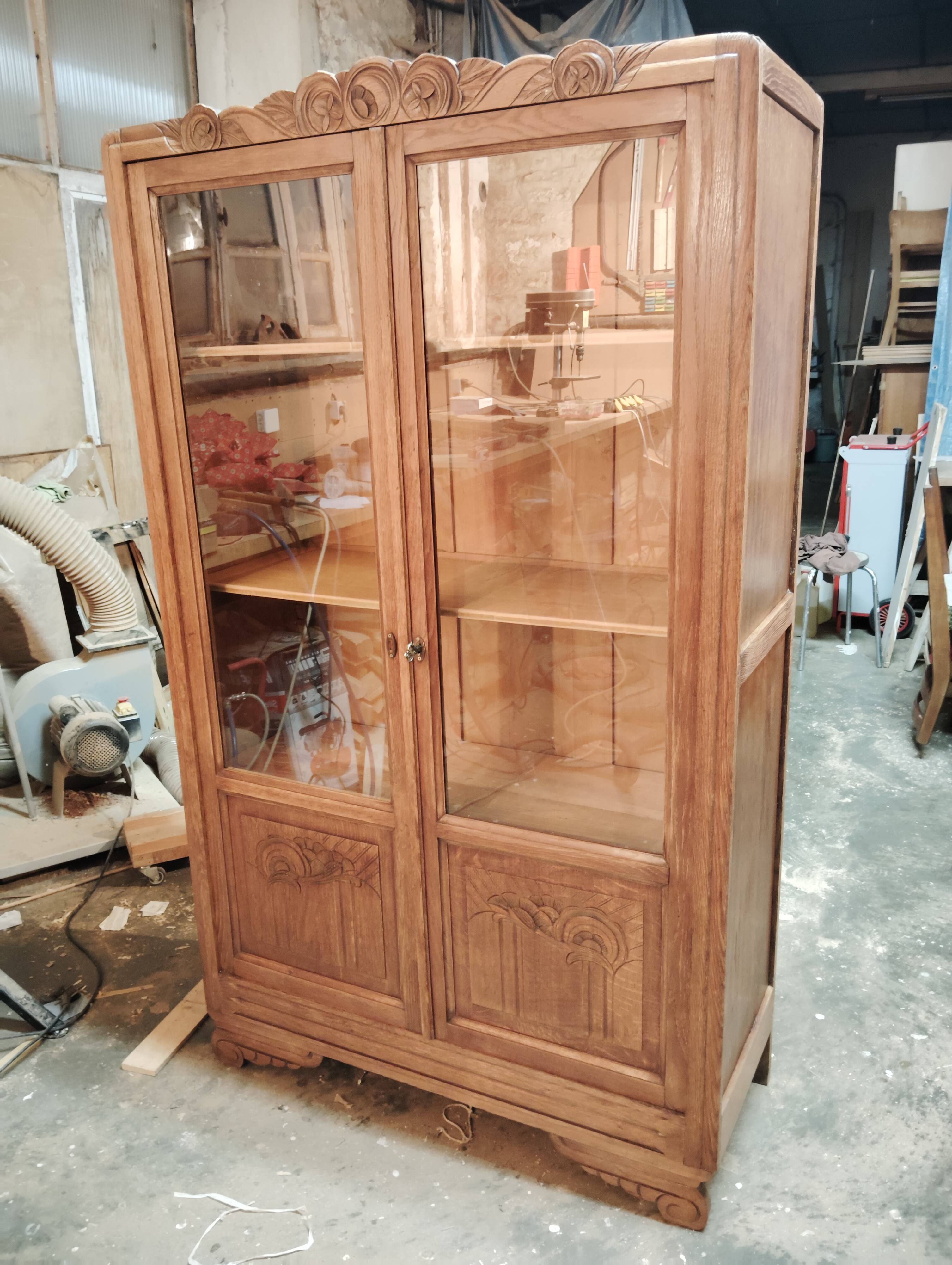 Restored "Art Deco" wardrobe, display cabinet, bookshelf.