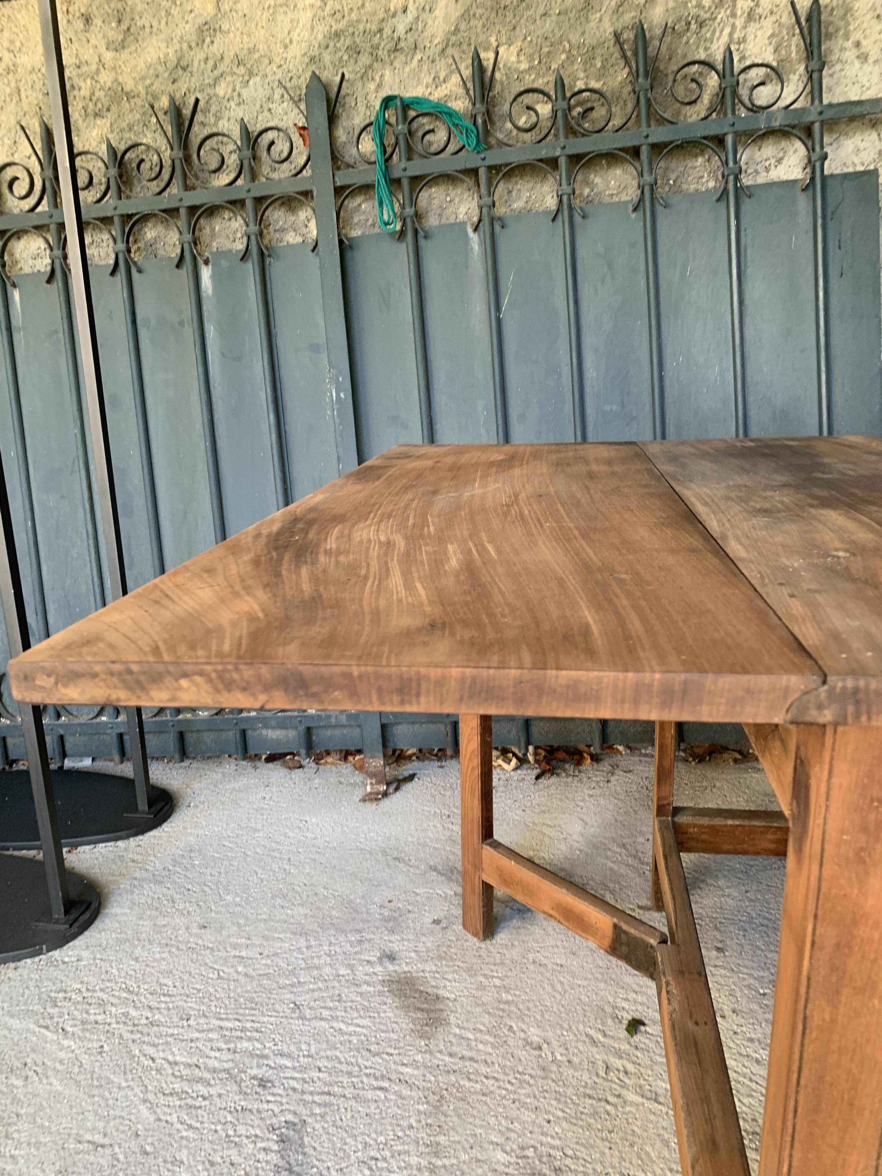 Solid wood table or console.