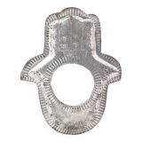 Moroccan metal mirror in the shape of a hand, 1970s