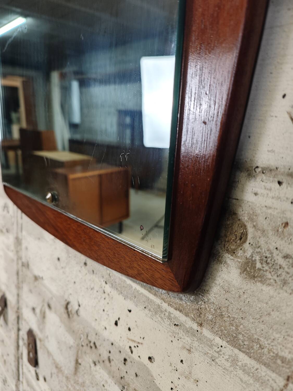 Scandinavian teak mirror